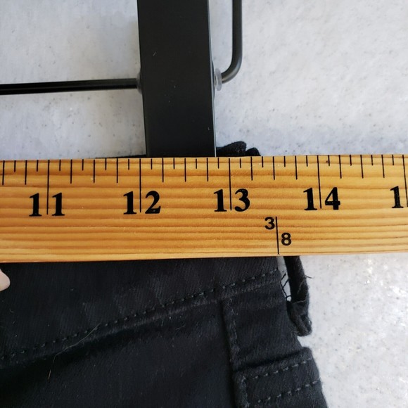 Express Skinny High Rise Jeans Women Size 2R Black Denim 5 Pockets Logo Stretch - Picture 7 of 12